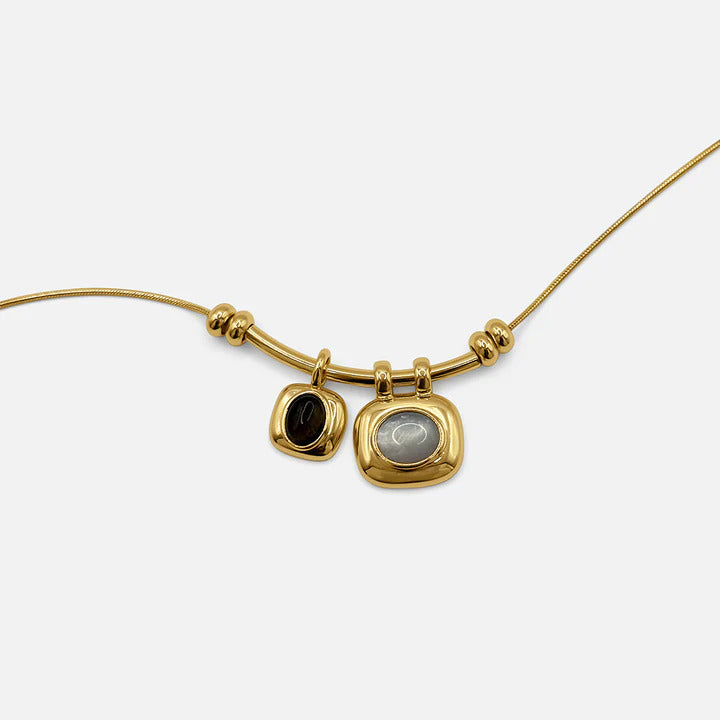 COLLANA DOPPIA CON PIETRE PREZIOSE