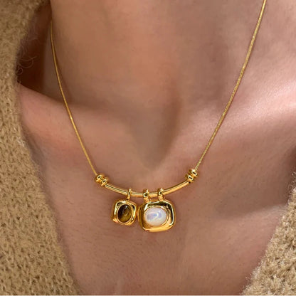 COLLANA DOPPIA CON PIETRE PREZIOSE