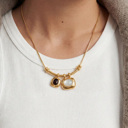 COLLANA DOPPIA CON PIETRE PREZIOSE